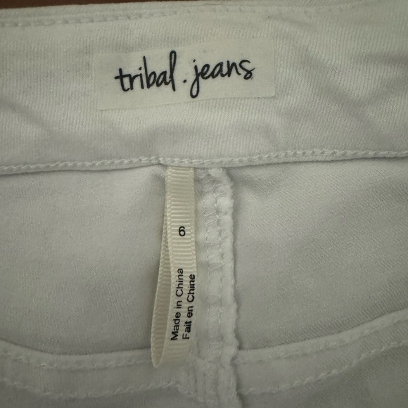 Tribal jeans white capri size 6 - Picture 4 of 5